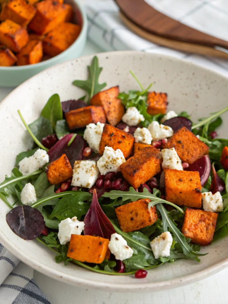 Goats cheese and sweet potato salad