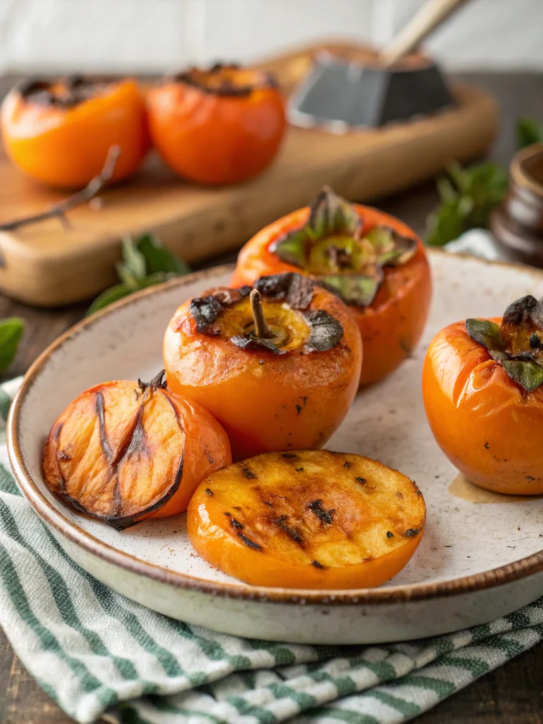 Grilled-Fried Persimmons