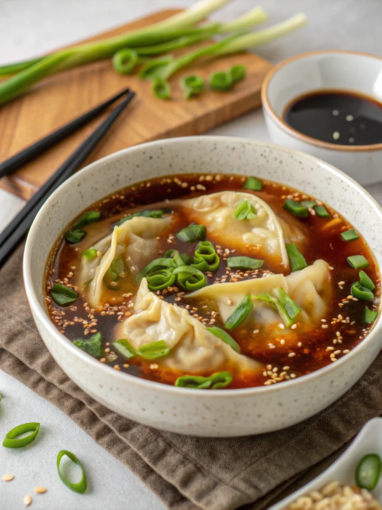 Gyoza Soup (Japanese Dumpling Soup)