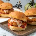 Halloween Chicken Parm Sliders