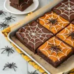 Halloween Spiderweb Brownies