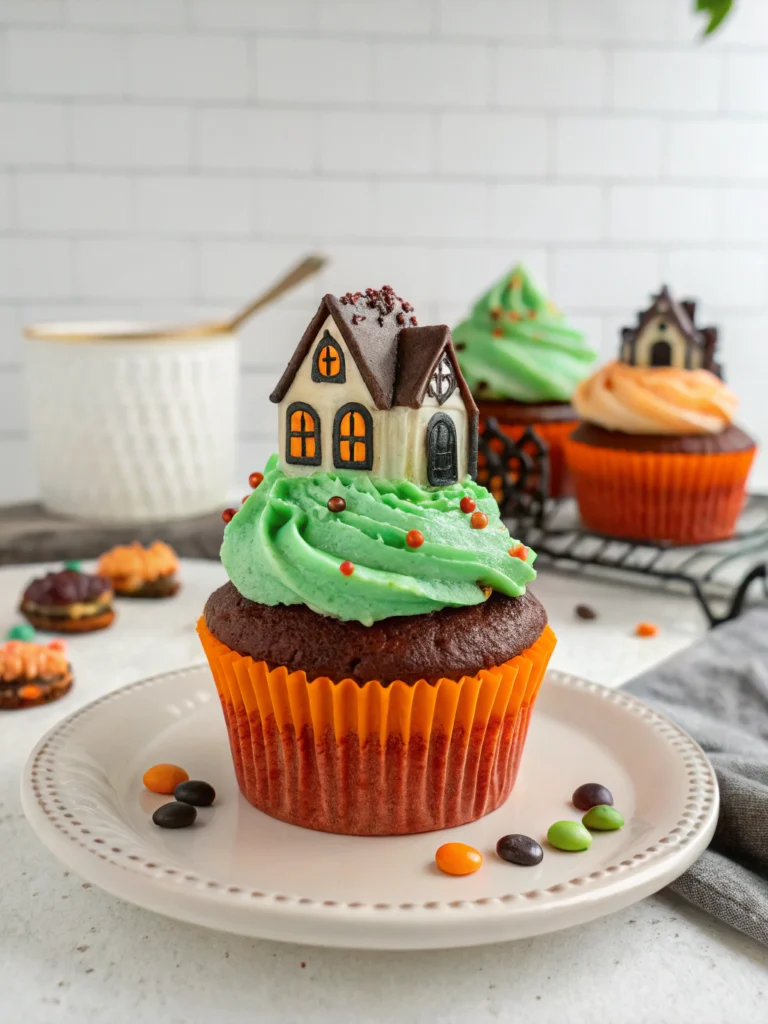 Haunted House Cupcake