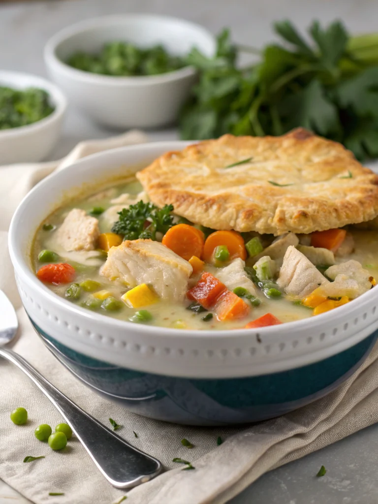 Healthy Chicken Pot Pie Soup