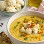 Healthy Mediterranean Cauliflower Soup
