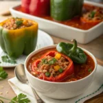 High Protein Stuffed Pepper Soup