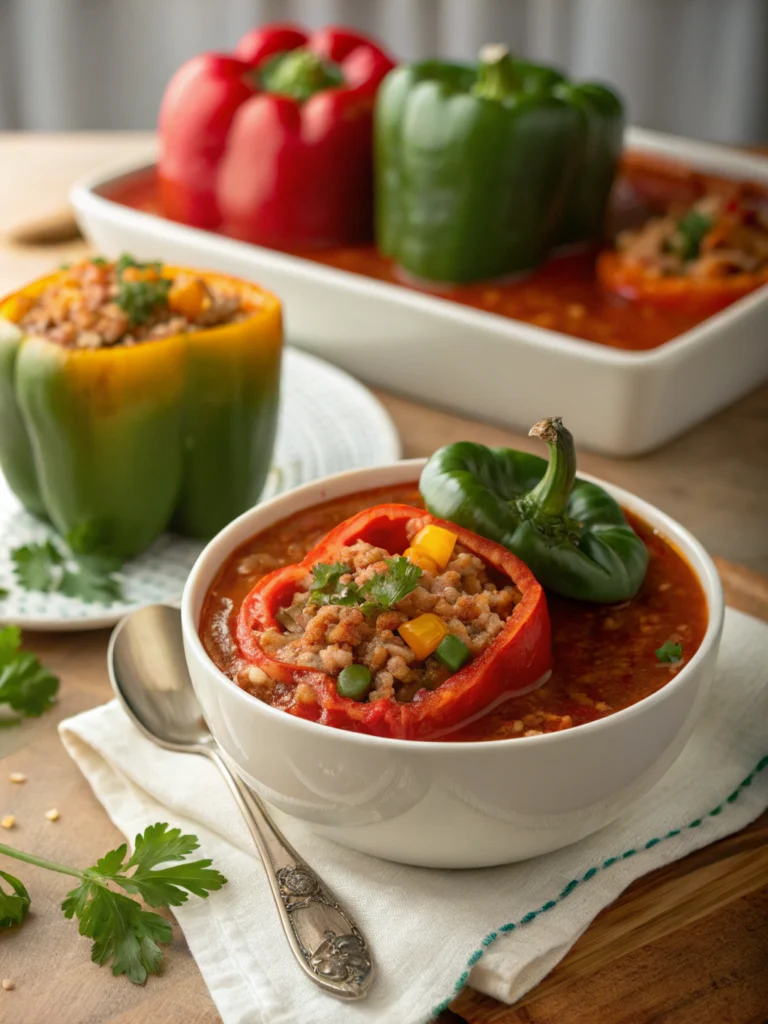 High Protein Stuffed Pepper Soup
