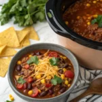 Lazy Day Taco Soup in Slow Cooker