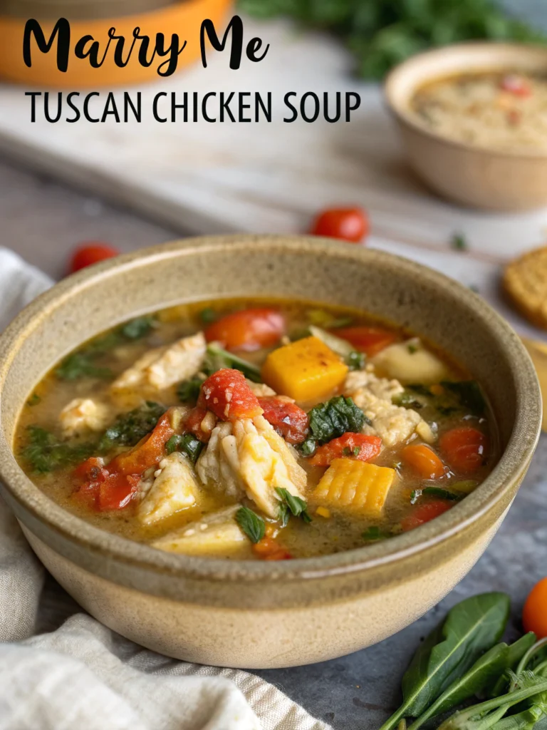 Marry Me Tuscan Chicken Soup recipe