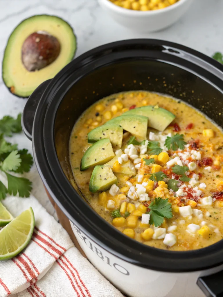 Mexican Street Corn Soup Crockpot Recipe