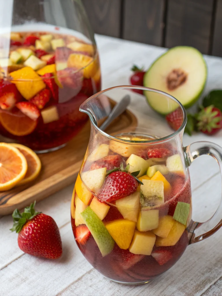 Pineapple, Mango, Strawberry and Green Apple White Wine Sangria