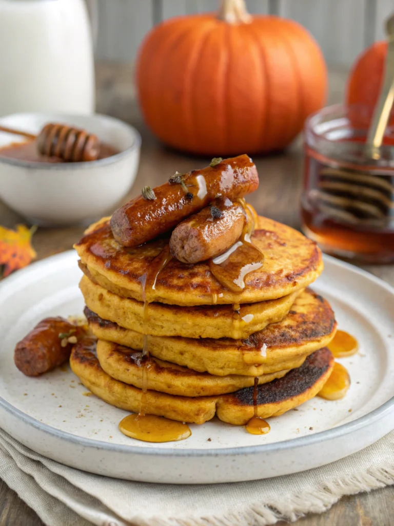 Pumpkin Sausage Pancakes
