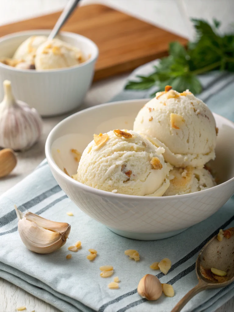 Savory Garlic Ice Cream