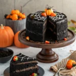 Spooky Black Velvet Halloween Cake