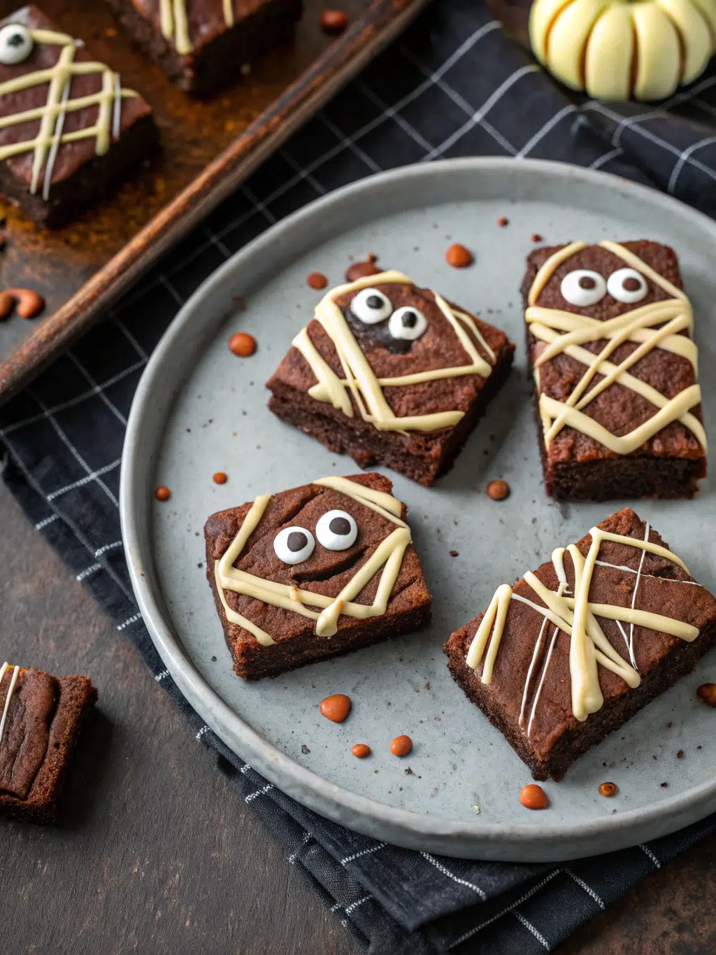 Spooky Mummy Brownies