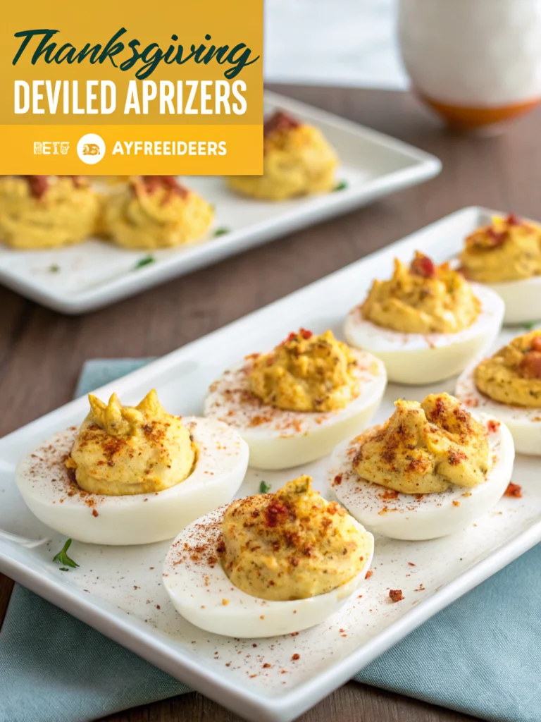 Thanksgiving Appetizer Deviled Eggs