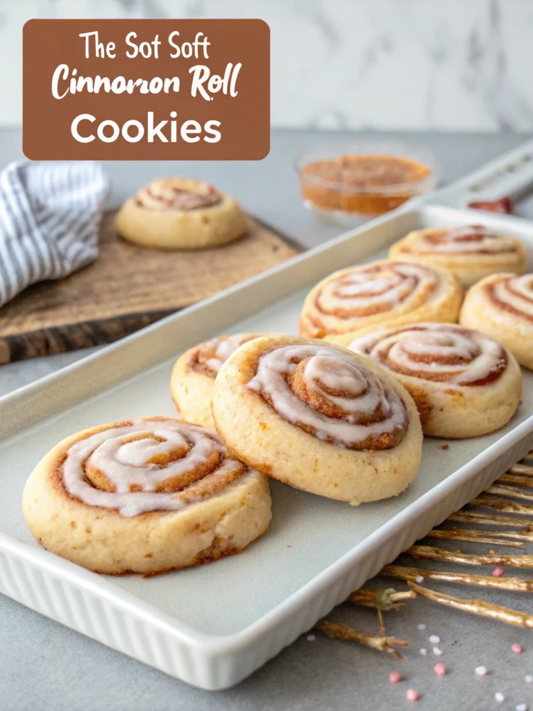 The BEST Soft Cinnamon Roll Cookies