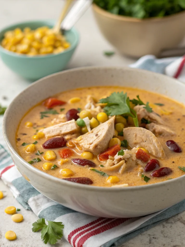 The Best Creamy Chicken Tortilla Soup