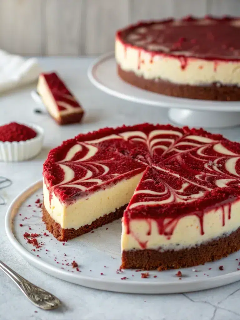 Vampire Bite Red Velvet Cheesecake