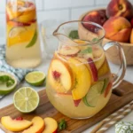 best White Wine Sangria with Peach & Lime