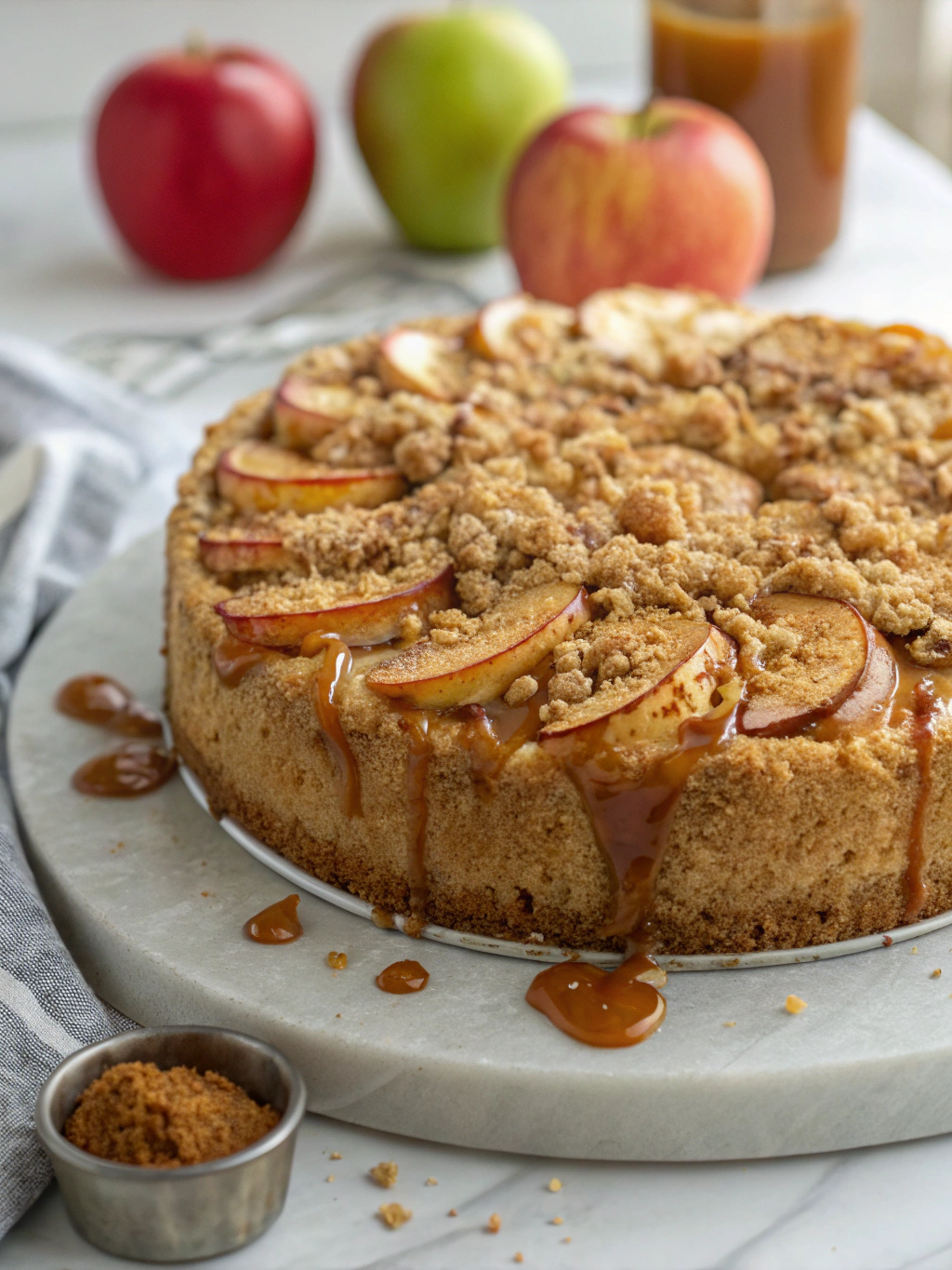 How to Make the Best Apple Crumb Cake Topped with Cinnamon Apple Drizzle
