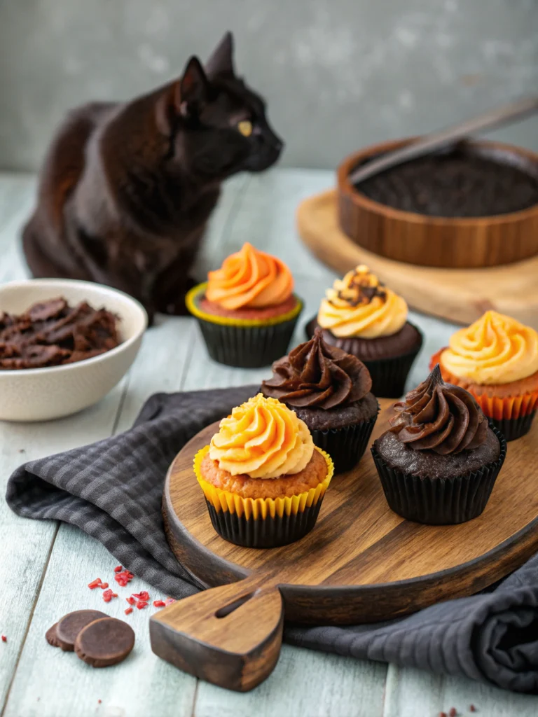 Black Cat Keto Cupcakes
