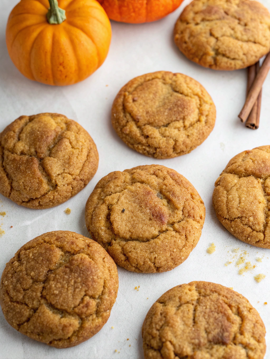 Brown Butter Pumpkin Snickerdoodle Cookies
