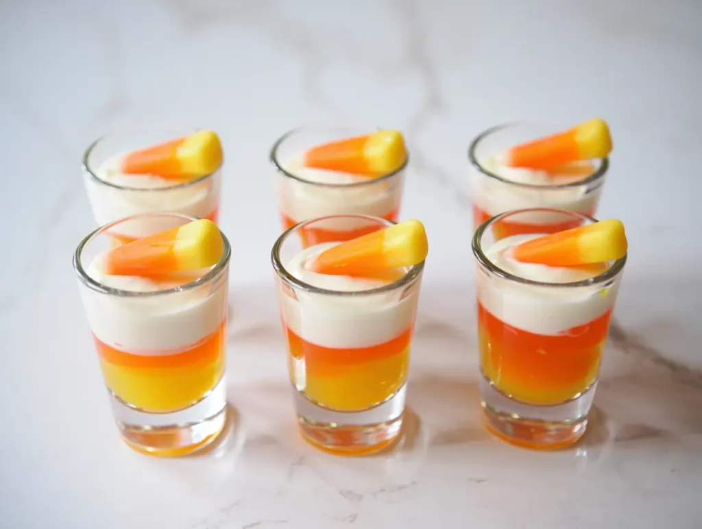 Candy Corn Inspired Jello Shots