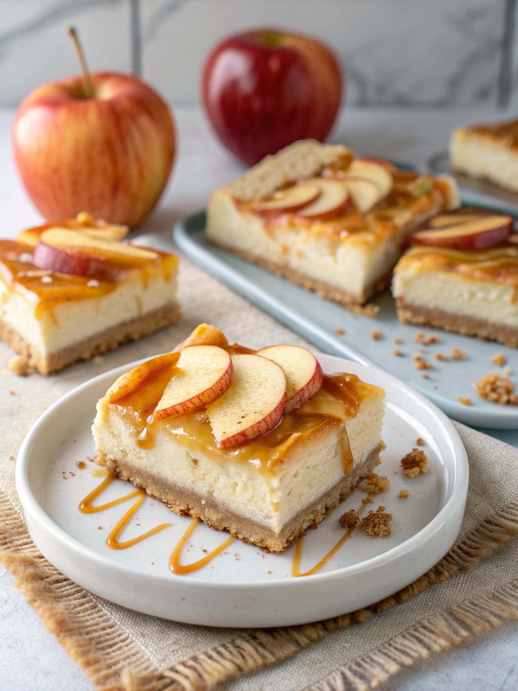 Caramel Apple Cheesecake Bars