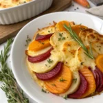 Cheesy Root Vegetable Gratin