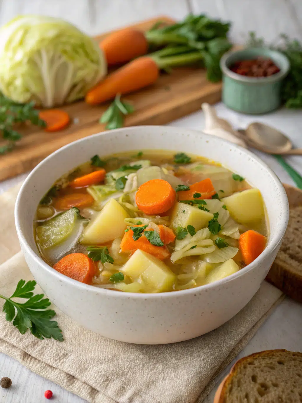 How to Make Cozy Cabbage Soup with Vegetables: 7 Comforting Steps