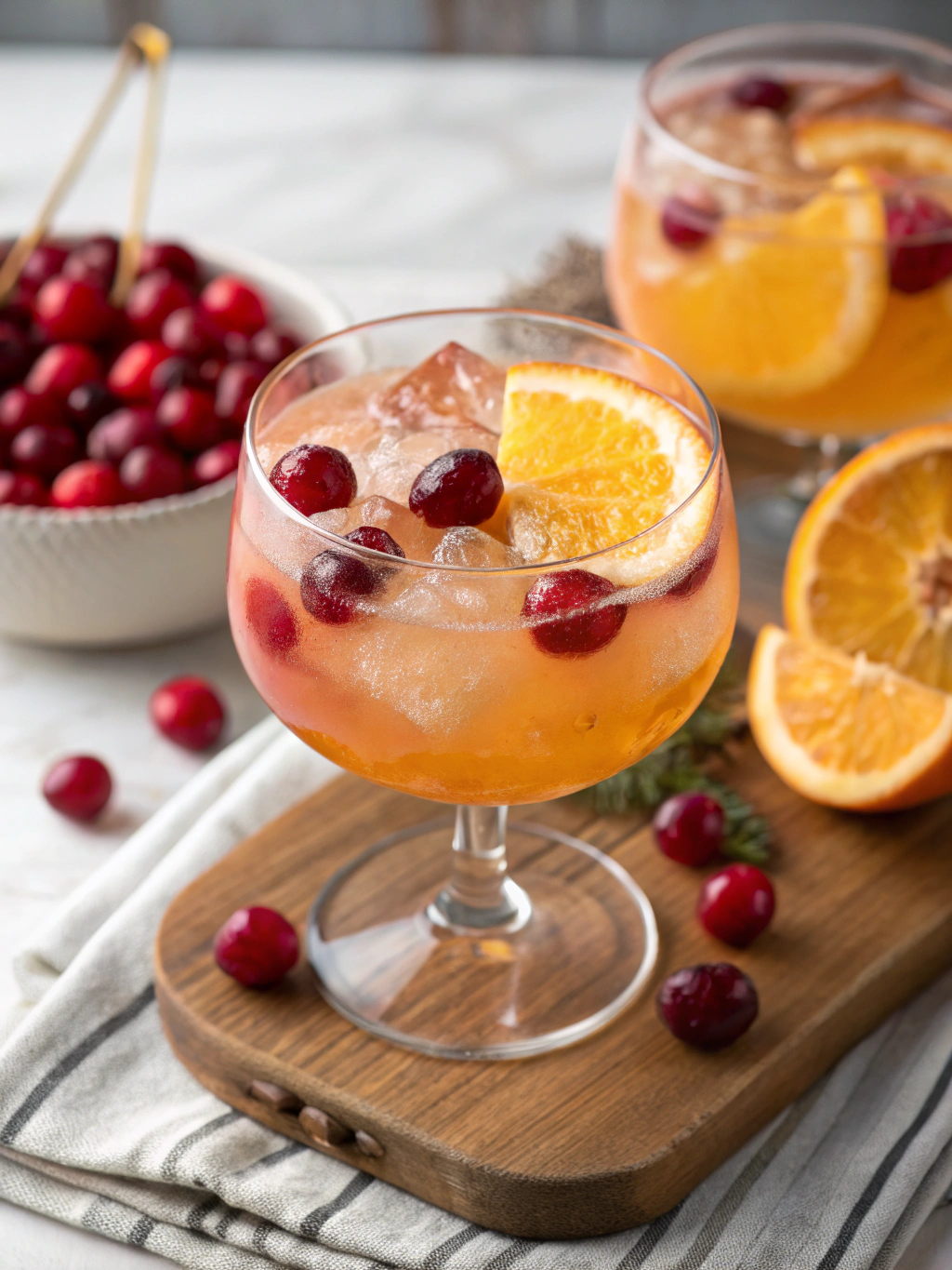 Cranberry Orange Whiskey Sour