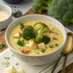 Creamy Broccoli Cauliflower Cheese Soup