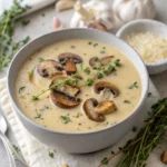 How to Make the Best Creamy Mushroom Soup with Garlic and Thyme in 7 Simple Steps 4 Creamy Mushroom Soup with Garlic and Thyme