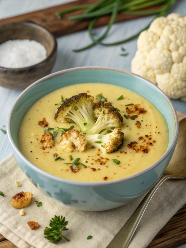Creamy Roasted Cauliflower Soup