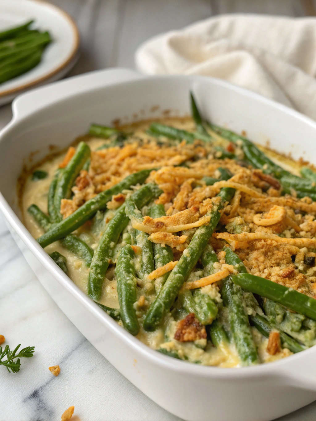 Creamy Vegan Green Bean Casserole