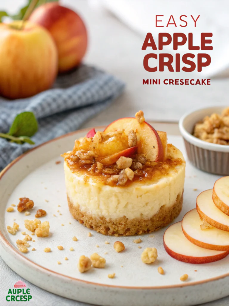 Easy Apple Crisp Mini Cheesecakes