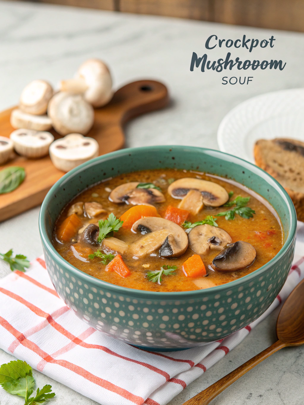 Easy Crockpot Mushroom Soup