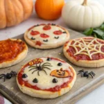 Easy Mini Halloween Pizzas