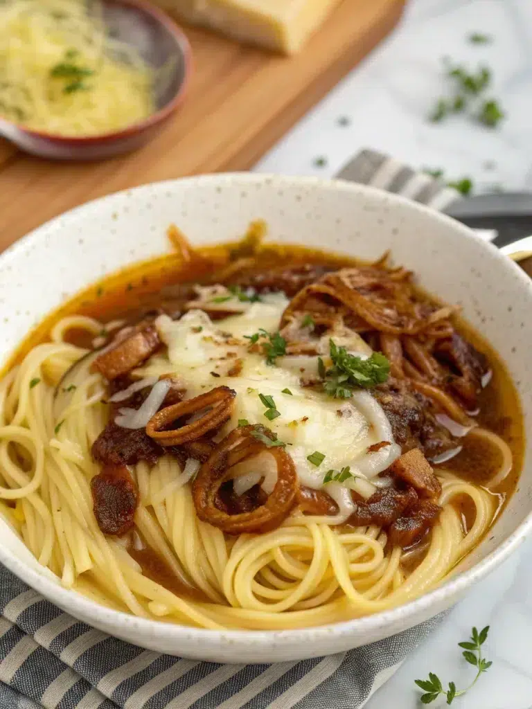 Easy-Peasy French Onion Soup Pasta
