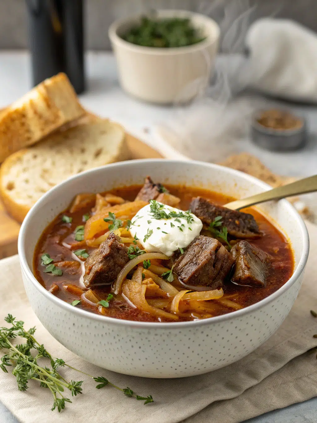 French Onion Beef Short Rib Soup