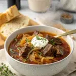 French Onion Beef Short Rib Soup