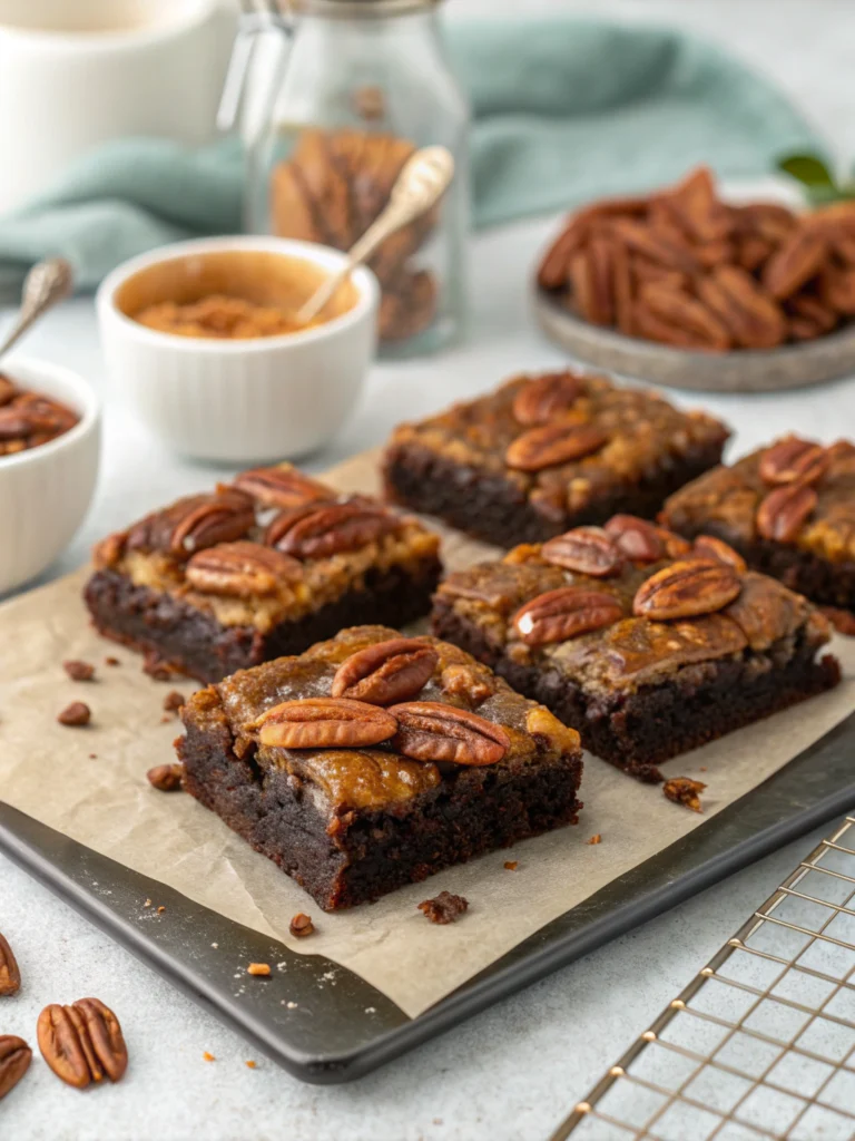 Gooey Pecan Pie Brownies