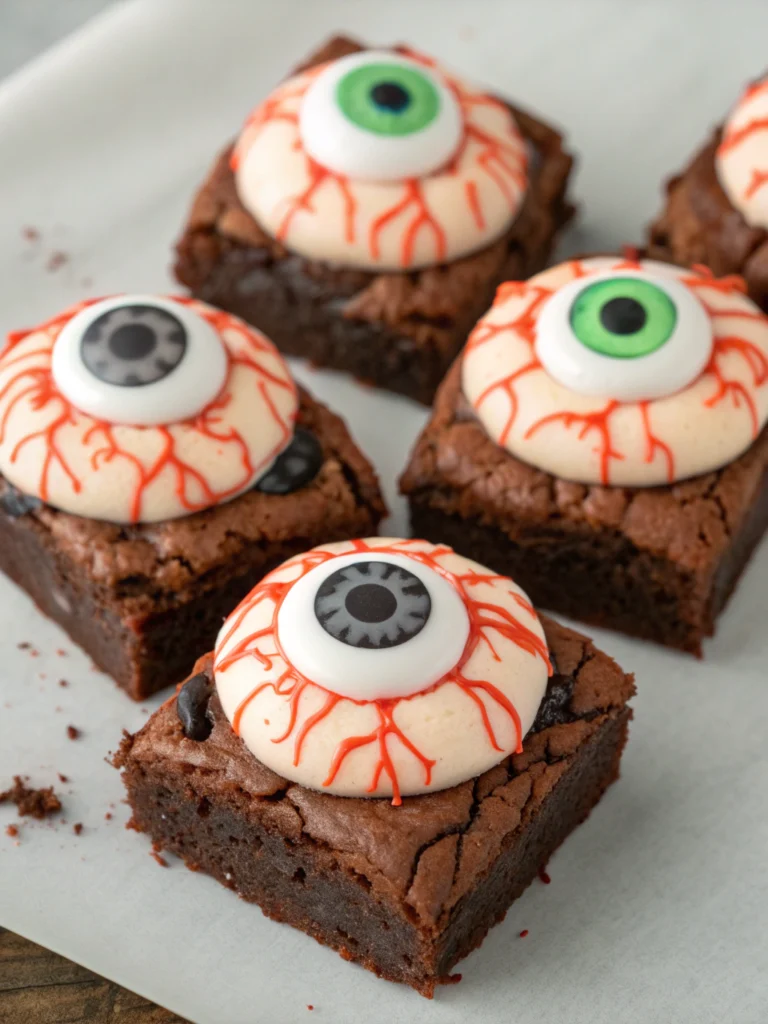 15 Halloween Brownie Ideas + How to Make Them Fudgy 12 Halloween Eyeball Brownies Recipe