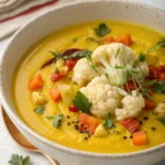 Healthy Mediterranean Cauliflower Soup