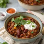 Healthy Slow Cooker Chipotle Bean Chili