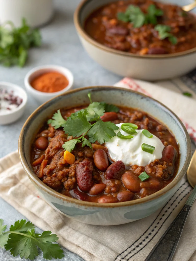 Healthy Slow Cooker Chipotle Bean Chili