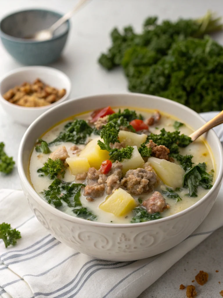 Healthy Slow Cooker Zuppa Toscana Soup