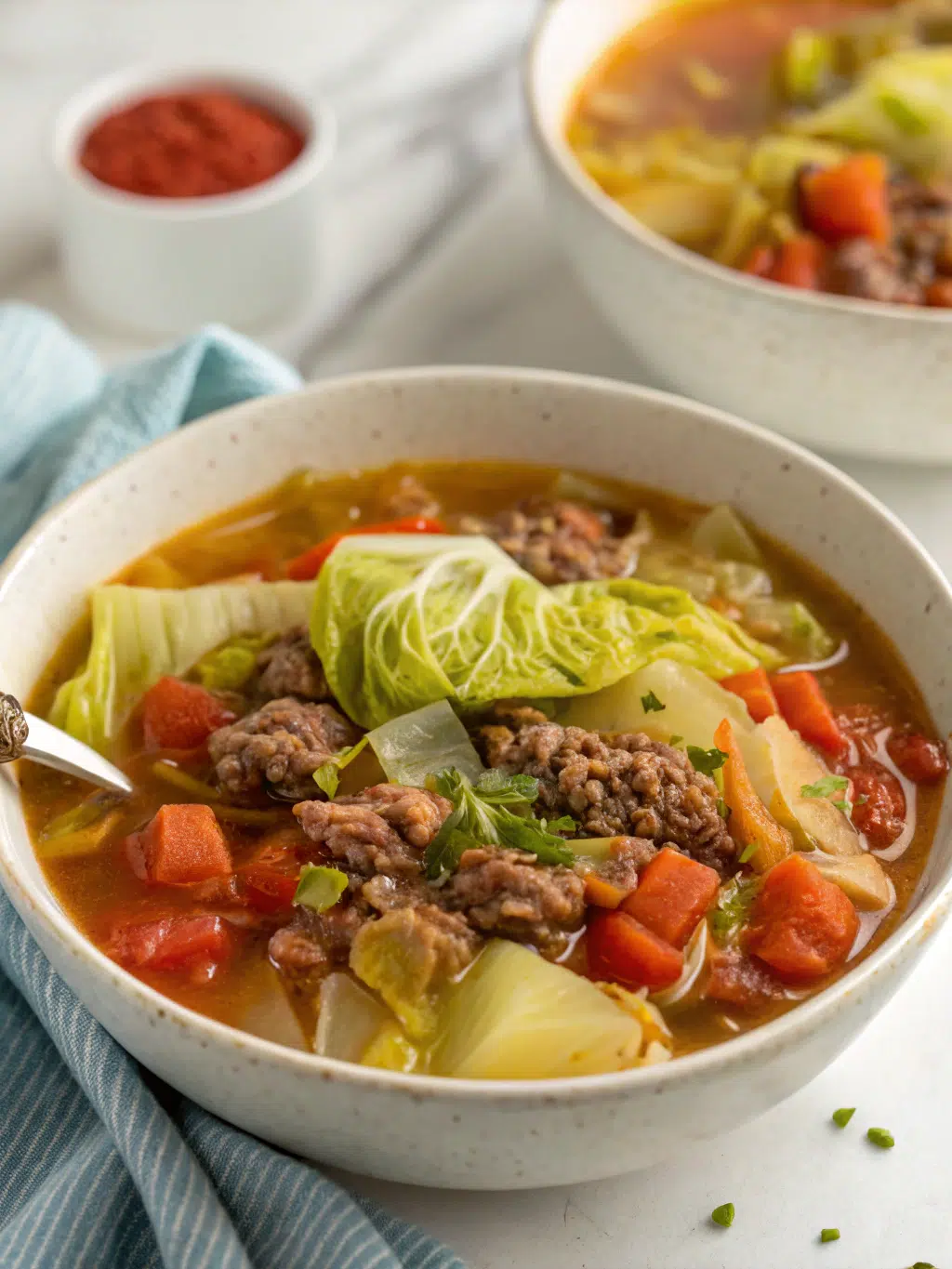 Hearty Cabbage Soup with Ground Beef
