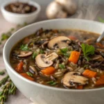 Hearty Wild Rice and Mushroom Soup