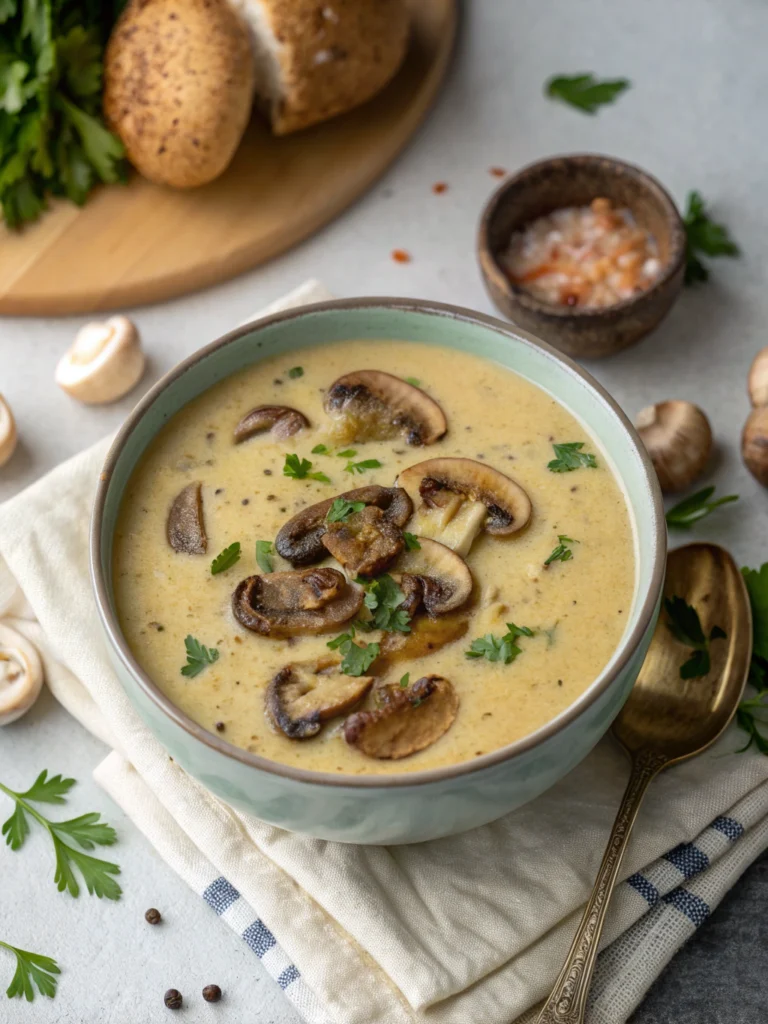 Homemade Cream of Mushroom Soup